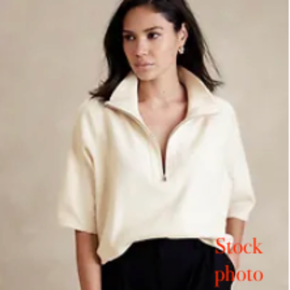Banana Republic Factory’s Women’s Quarter Zip Pullover Sweater